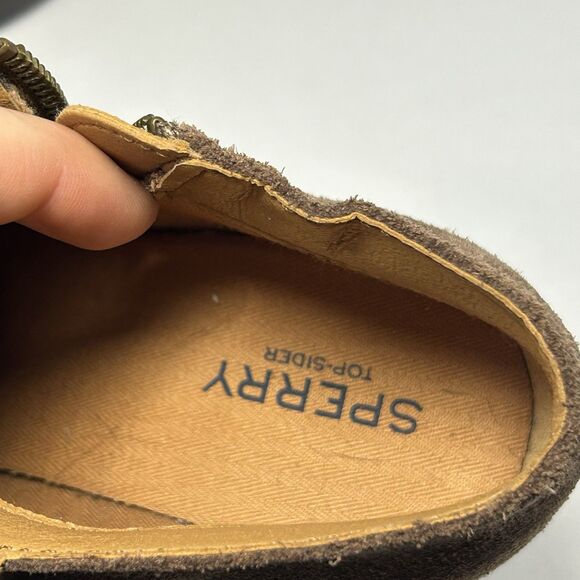 Sperry Top Sider brown leather suede bootie size 8 M Ankle Boot Side Zip - Picture 8 of 8